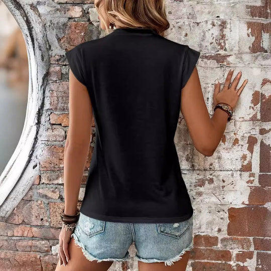 Damen Trendiges Shirt mit schulterbetonendem Schnitt Shopnory