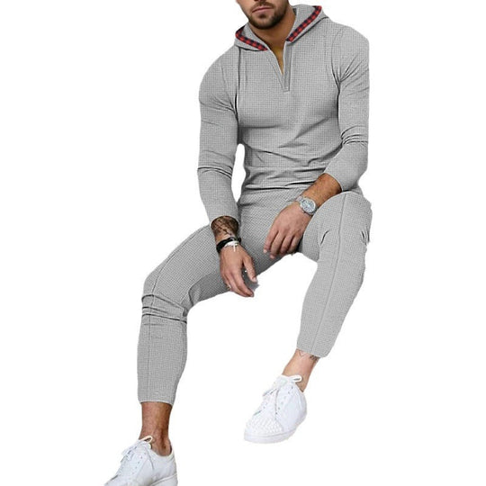 Herren Sportlicher Freizeitanzug mit modernem Kragen und praktischen Taschen Shopnory