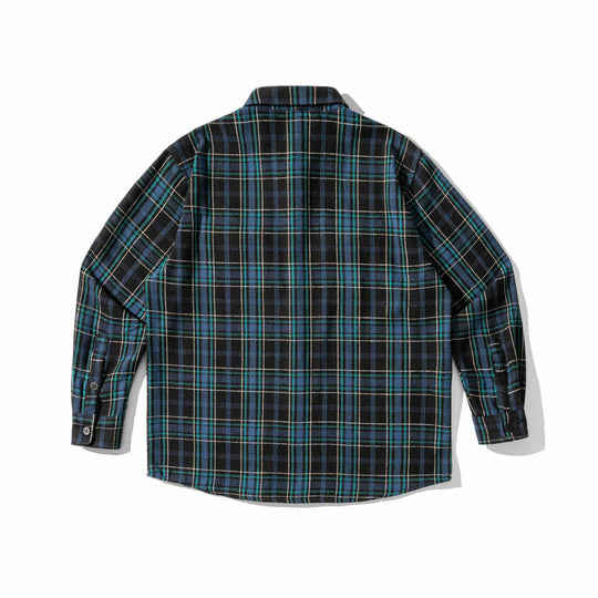 Herren Karriertes Flanell‑Overshirt mit gerundetem Saum und aufgesetzten Brusttaschen Shop Nory