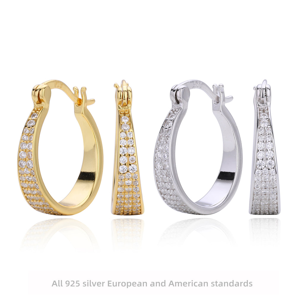 Damen Ohrhänger mit luxuriösem Zirkonbesatz und hochwertigem 925 Sterling Silber Shop Nory