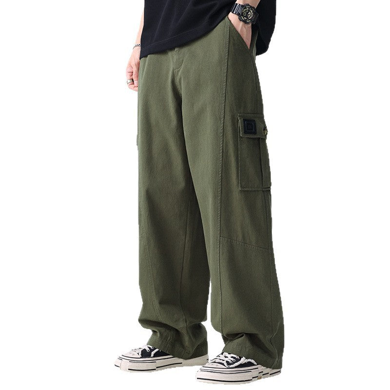 Herren weit geschnittene Baumwoll-Cargohose mit aufgesetzten Beintaschen und Relaxed-Fit Shop Nory
