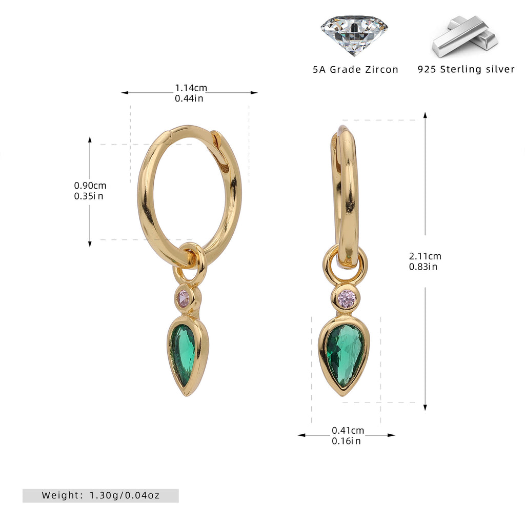 Damen Ohrhänger mit edlen Zirkondetails und hochwertigem 925 Sterling Silber Shop Nory