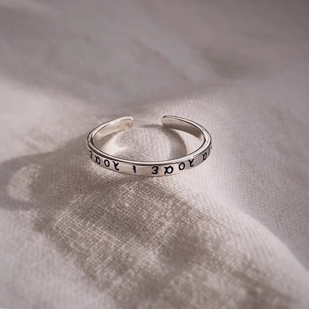 Damen Offener Schriftzug-Ring aus hochwertigem Edelstahl Shop Nory