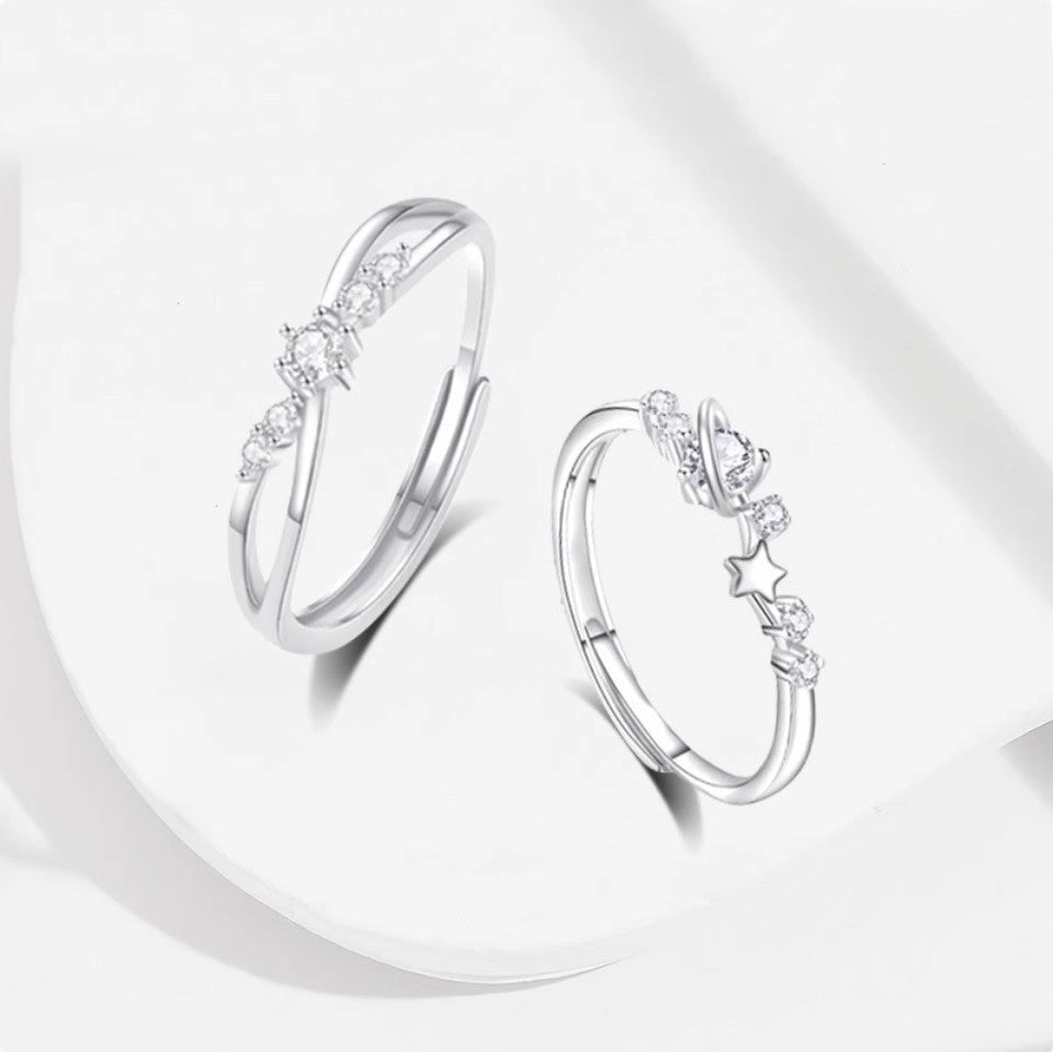 Damenring mit elegantem, schimmerndem Zirkonia-Besatz Shop Nory