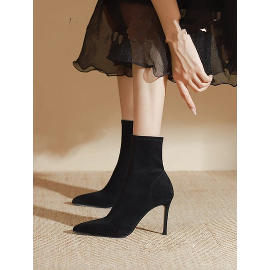 Damen Stretch‑Sockboot mit spitzer Zehenpartie und schmalem Stiletto Shop Nory