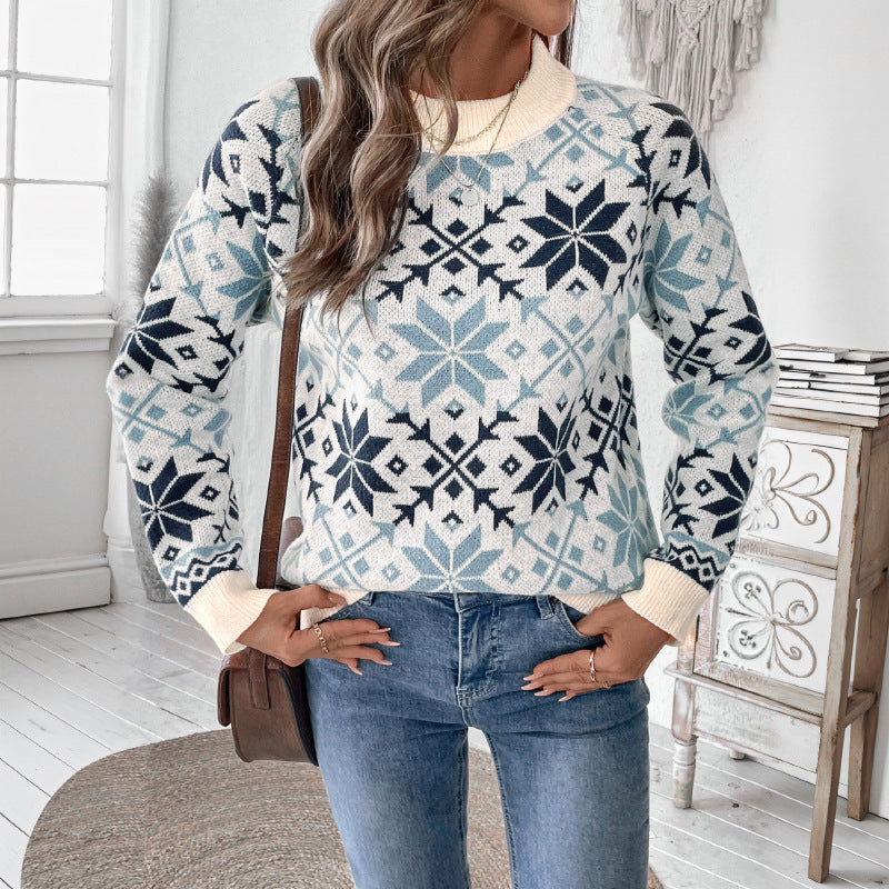 Damen Gemusterter Pullover Shop Nory