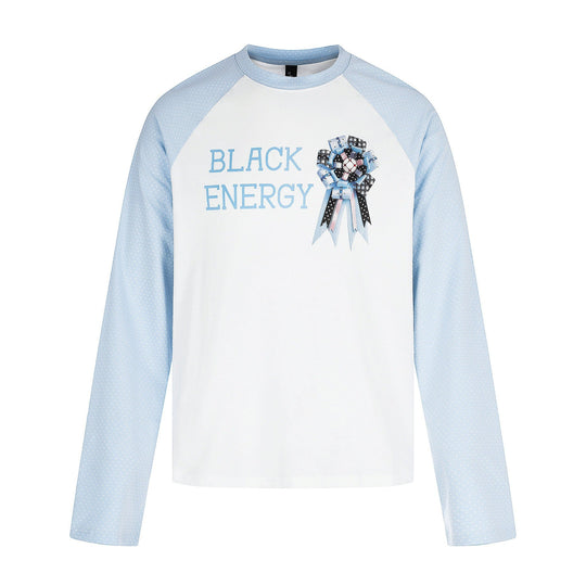 Damen Langarmshirt mit Raglanärmeln, dekorativem Schleifen-Print und weichem Baumwollmix Shop Nory