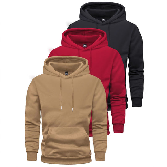 Unisex schlichter Kapuzenpullover mit Kängurutasche, gerippten Bündchen und relaxed Fit Shop Nory
