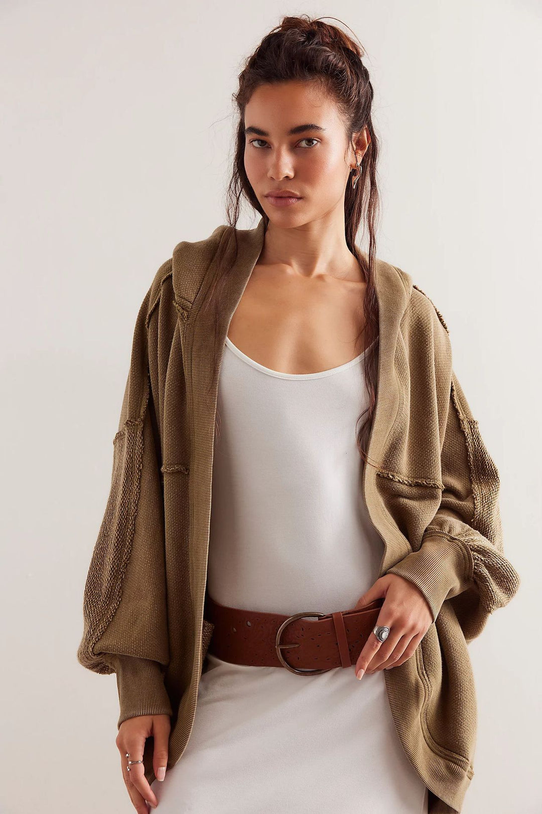Damen Lässige Oversize Sweatjacke