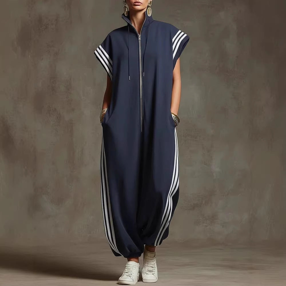 Damen Stylish Jumpsuit mit modernen Kontrasten Shopnory