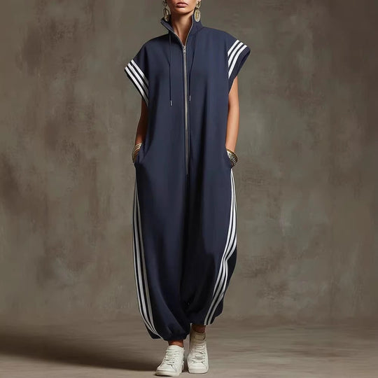 Damen Stylish Jumpsuit mit modernen Kontrasten Shopnory