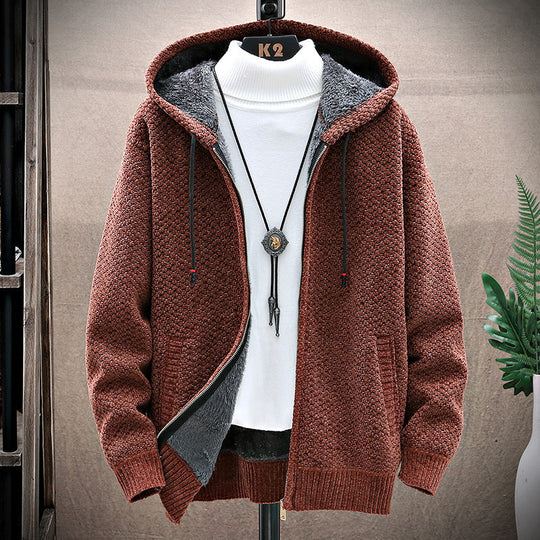 Damen gemütliche Kapuzenjacke mit weichem Innenfutter und innovativem Schnitt