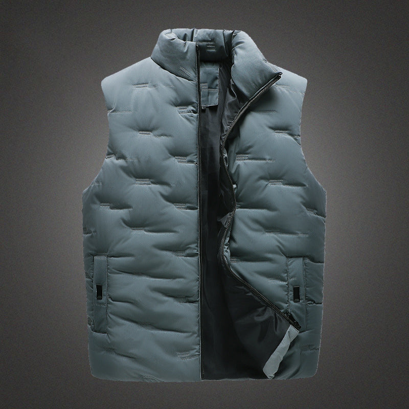 Herren Leichte Thermo-Steppweste mit hochgeschlossenem Stehkragen, winddichter Mikrofaserschale und verdeckten Reißverschlusstaschen Shop Nory