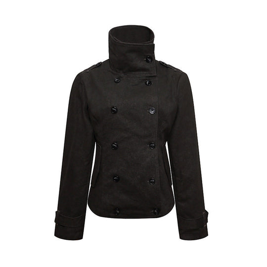 Damen Kurze Doppelreihige Cabanjacke mit Stehkragen und Taillierung Shop Nory