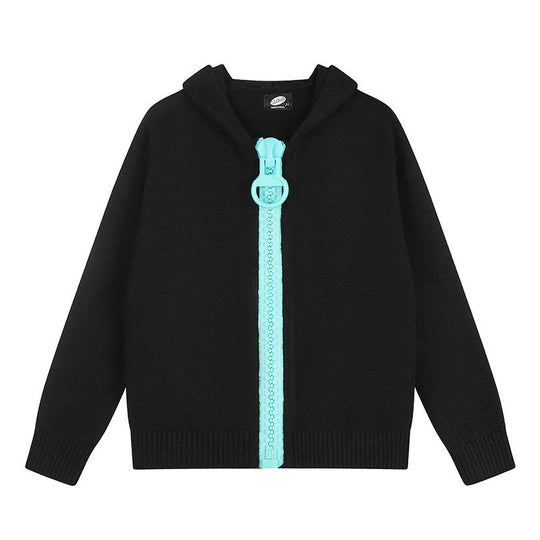 Damen Kapuzen-Strickjacke mit übergroßem Reißverschluss und softem Mohair-Mix Shop Nory
