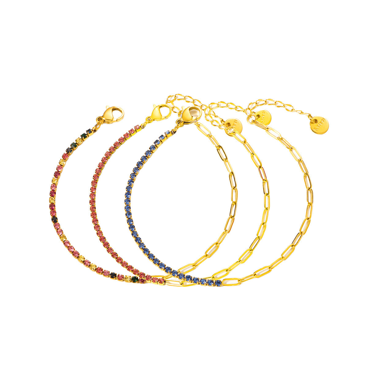 Damen Fußkette mit funkelnden Kristallakzenten Shop Nory