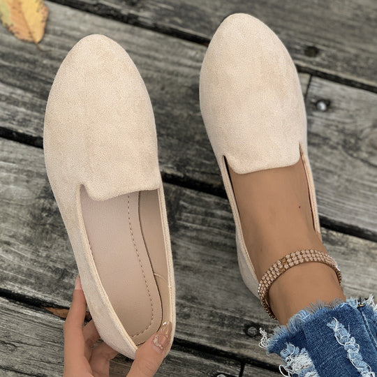 Damen elegante Slipper aus weichem Wildleder Shopnory