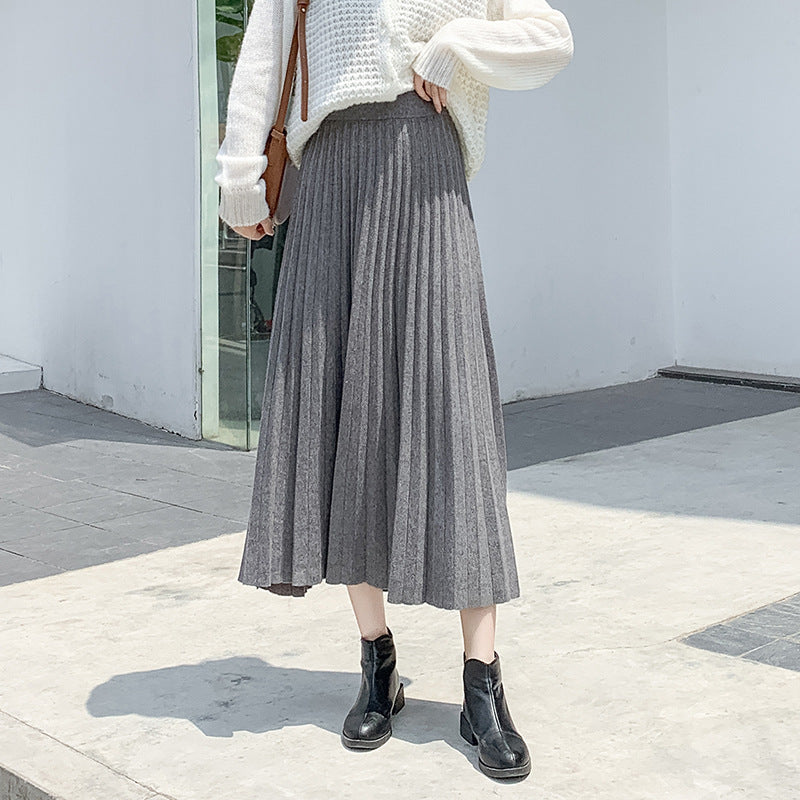Damen Plissierter Maxirock aus weichem Strick Shop Nory
