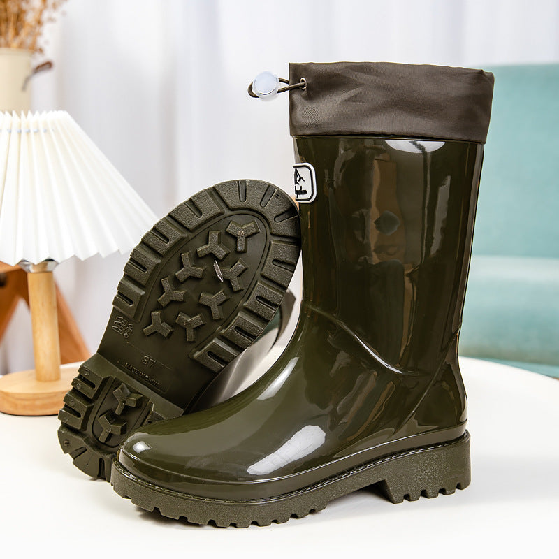 Damen Hochwertige und Stylische Gummistiefel mit Verstellbarem Schnürsystem ShopNory