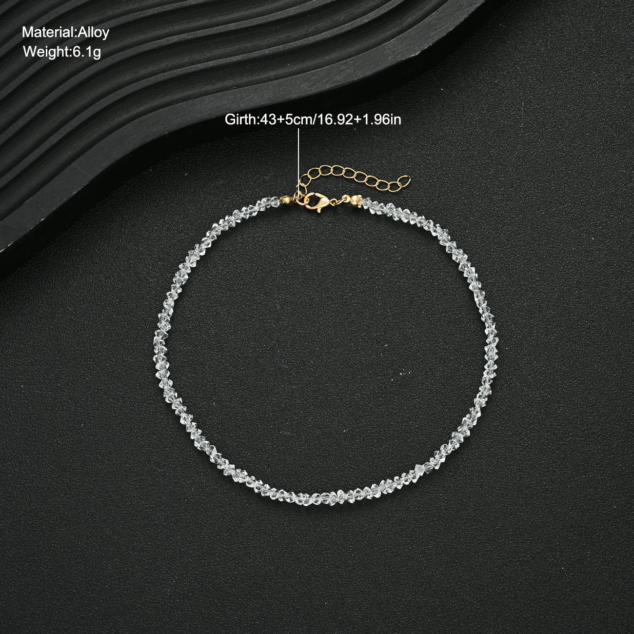 Damen Halskette aus filigranem Kristall mit eleganten Details Shop Nory