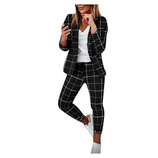 Damen Karierte Slim-Fit Jogginghose mit Tunnelzug und Knöchellangem Schnitt Shop Nory