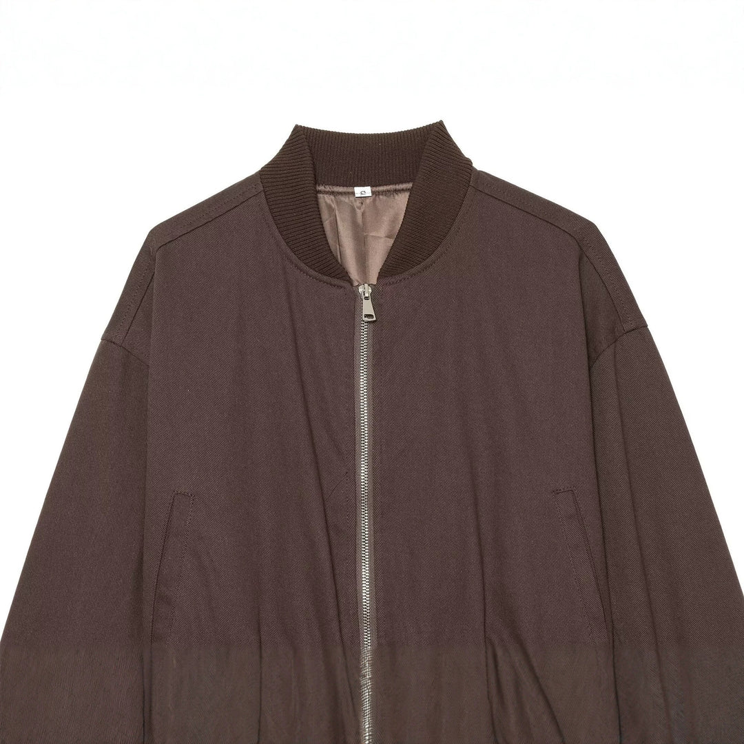 Damen Cropped Bomberjacke mit breitem Rippbündchen und durchgehendem Reißverschluss Shop Nory