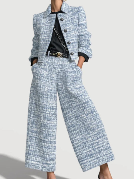 Damen Modernes Tweed-Anzug-Set