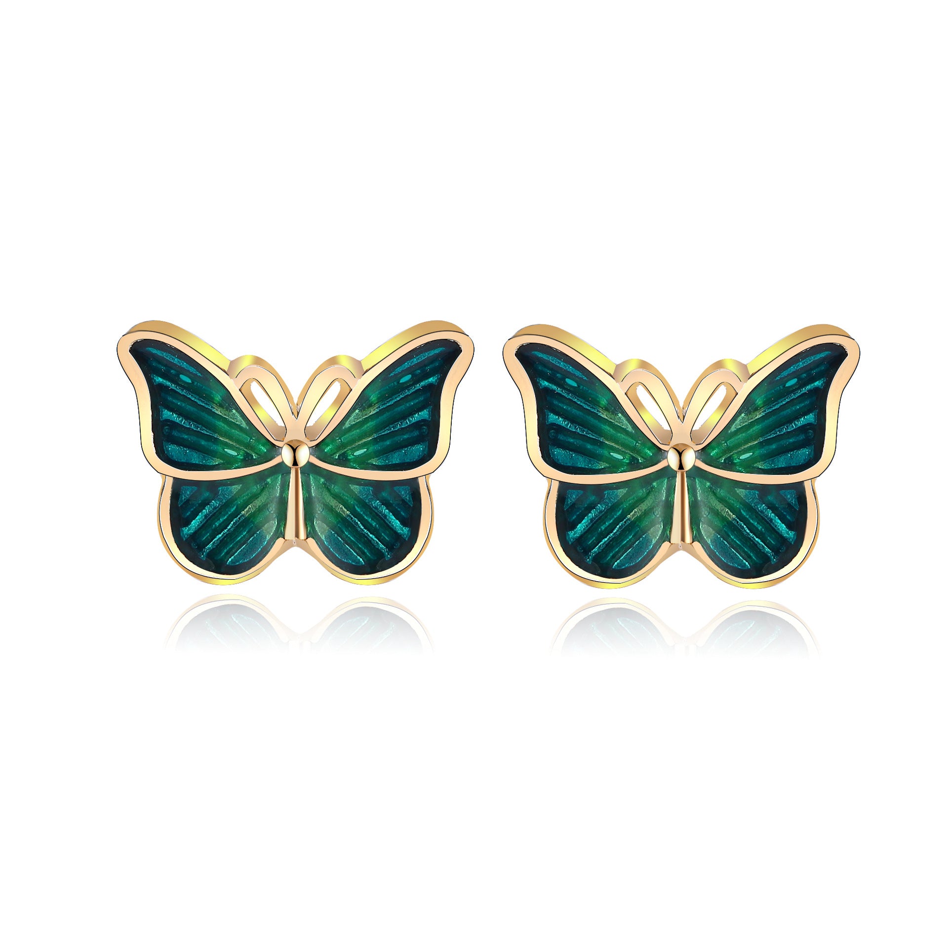 Damen Ohrringe mit floralem Schmetterlingsdesign Shop Nory