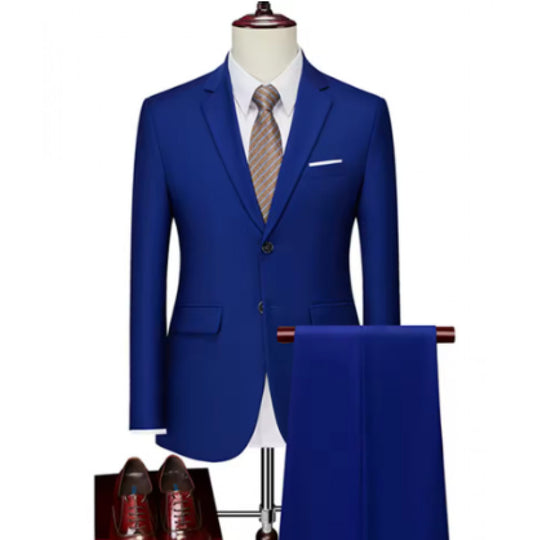 Herren Taillierter Zweiteiler-Anzug mit schmalem Revers und Ein-Knopf-Verschluss Shop Nory