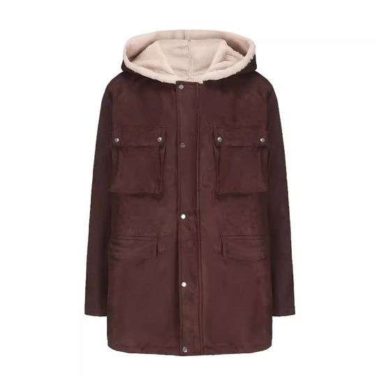 Damen Parka mit Teddyfutter, Kapuze und aufgesetzten Taschen Shop Nory