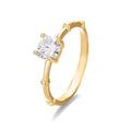 Damen eleganter und funkelnder Goldring mit hochwertigem Kristall Shop Nory