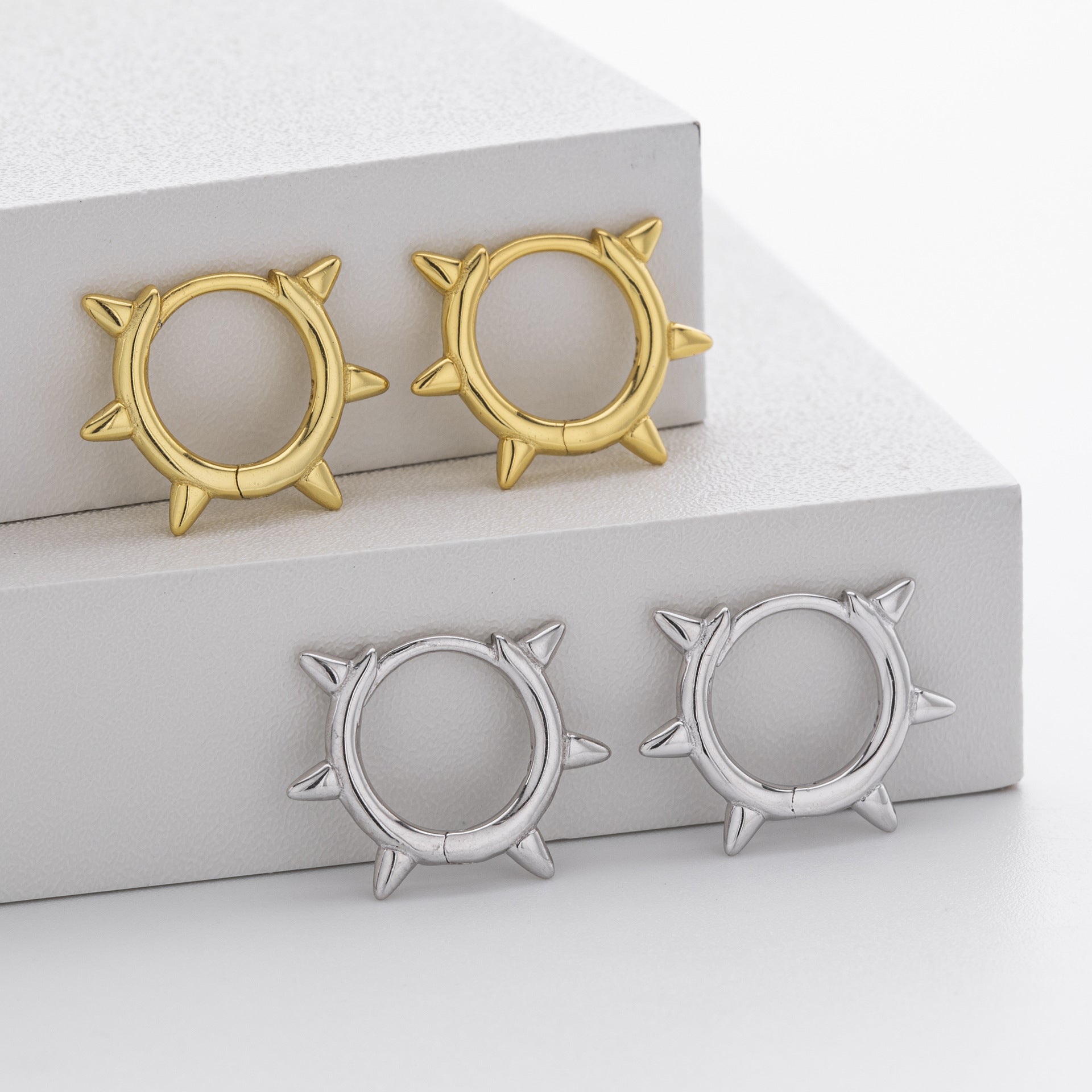 Damen Ohrhänger mit spitzem Design aus hochwertigem 925 Sterling Silber Shop Nory