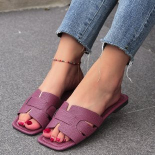 Damen Komfortable Riemchen-Pantoletten Shopnory