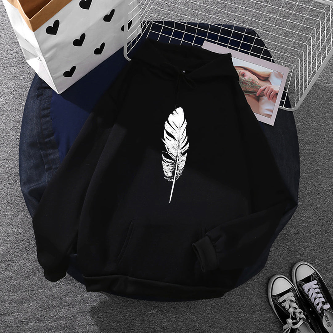 Damen nan Kapuzenpullover mit Fingerherz-Print, Oversize-Schnitt und Kängurutasche Shop Nory
