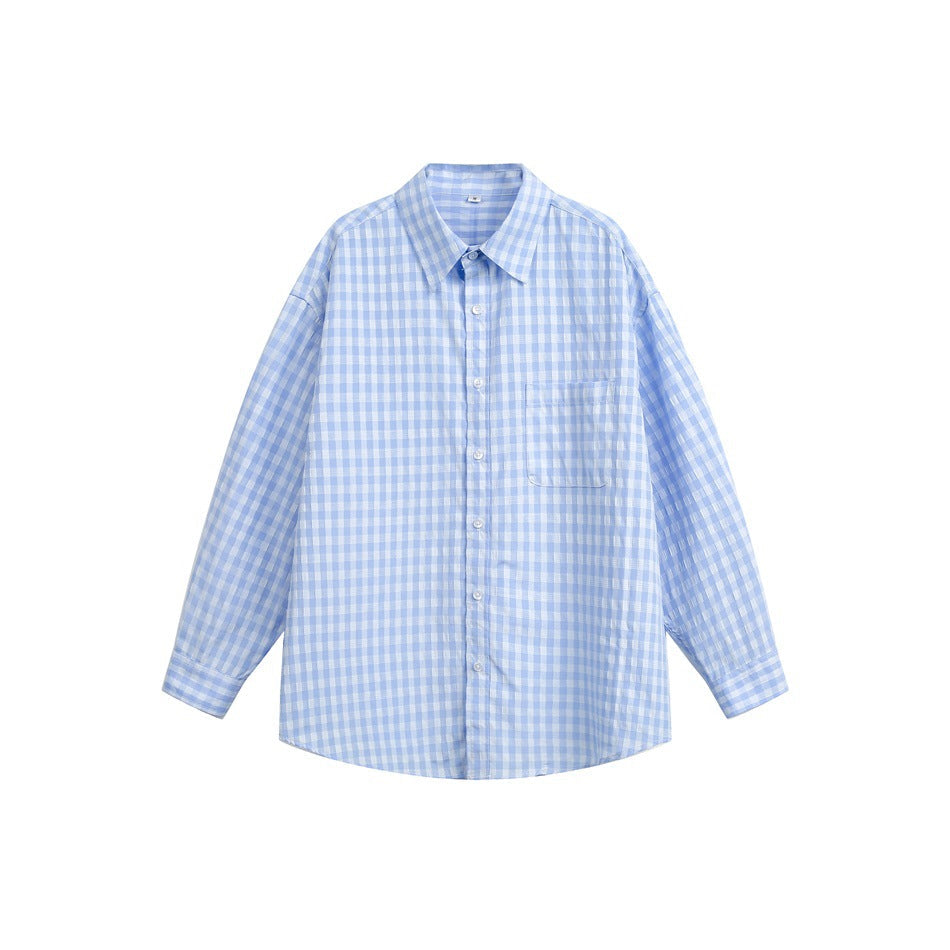 Damen Oversize‑Hemdbluse im Gingham‑Karo mit Brusttasche Shop Nory