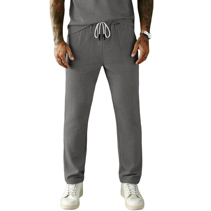 Herren Slim-Fit Jogginghose mit Kordelzug, elastischem Bund und seitlichen Eingrifftaschen Shop Nory