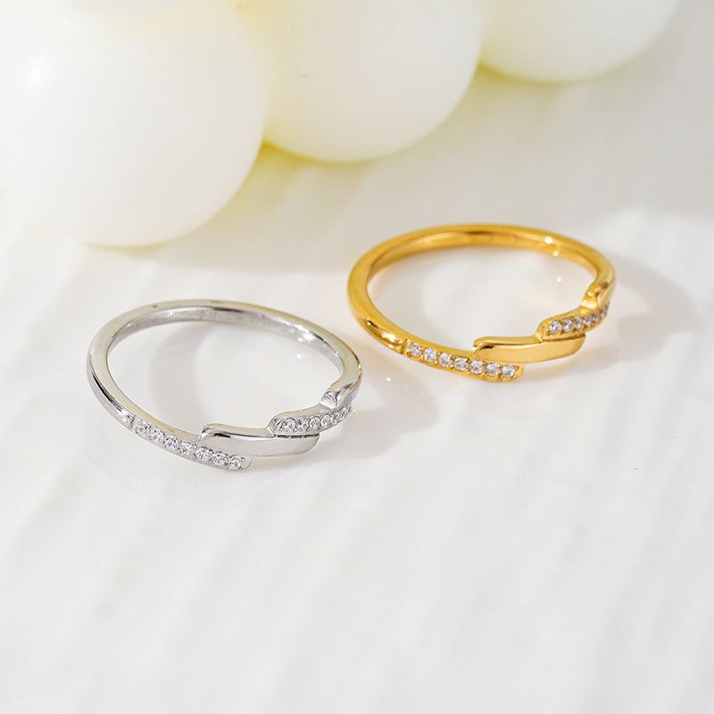 Damen Designer Ring im modernen Blitze-Design Shop Nory