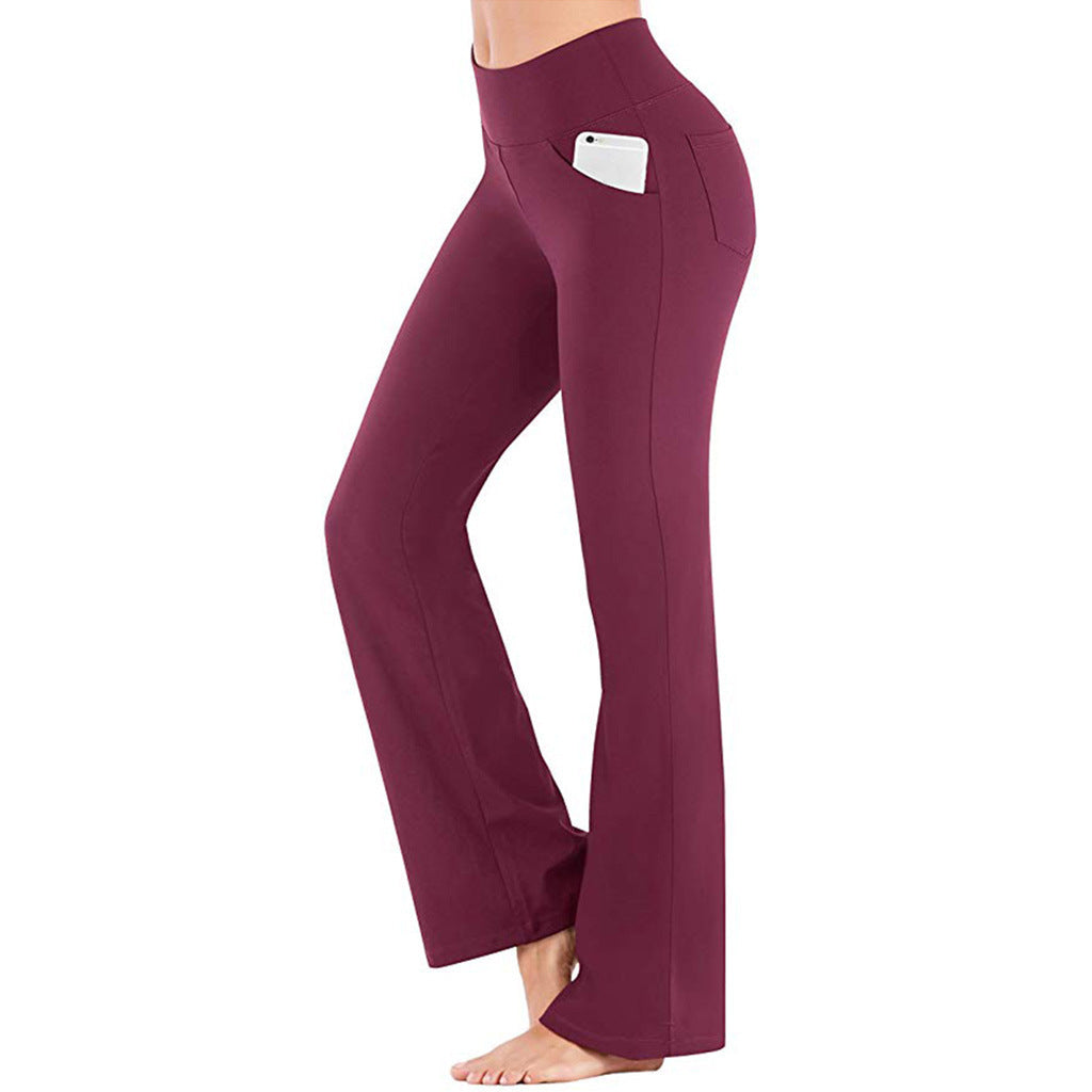 Damen Yoga-Hose mit hohem Bund und flared Schnitt