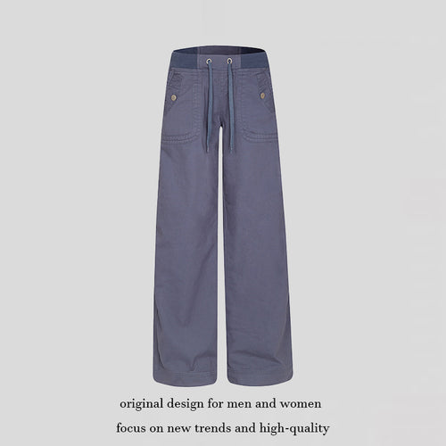 Damen Extraweite Palazzo-Hose mit elastischem Komfortbund, Tunnelzug und aufgesetzten Taschen Shop Nory