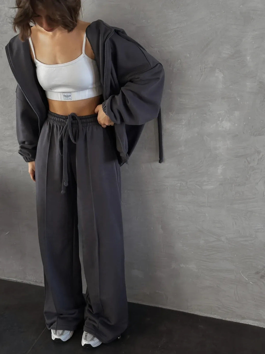 Damen Sweatanzug mit Jogginghose Set Shopnory