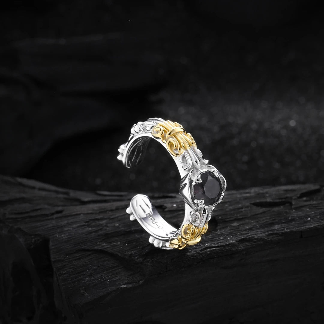 Damen Offener Ring mit kunstvollem Reliefdesign Shop Nory