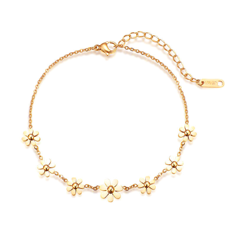 Frauen Blumenmuster Kettenarmband Shop Nory