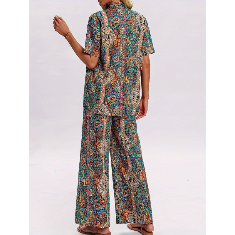 Damen Kurzarm-Overall mit Rüschendetails und Bindegürtel