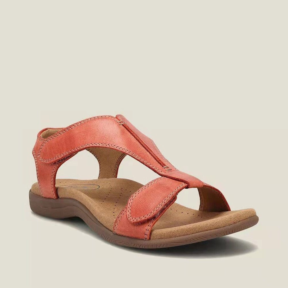 Damen Leder-Sandalen mit verstellbaren Klettriemen und ergonomischem Komfortfußbett Shop Nory