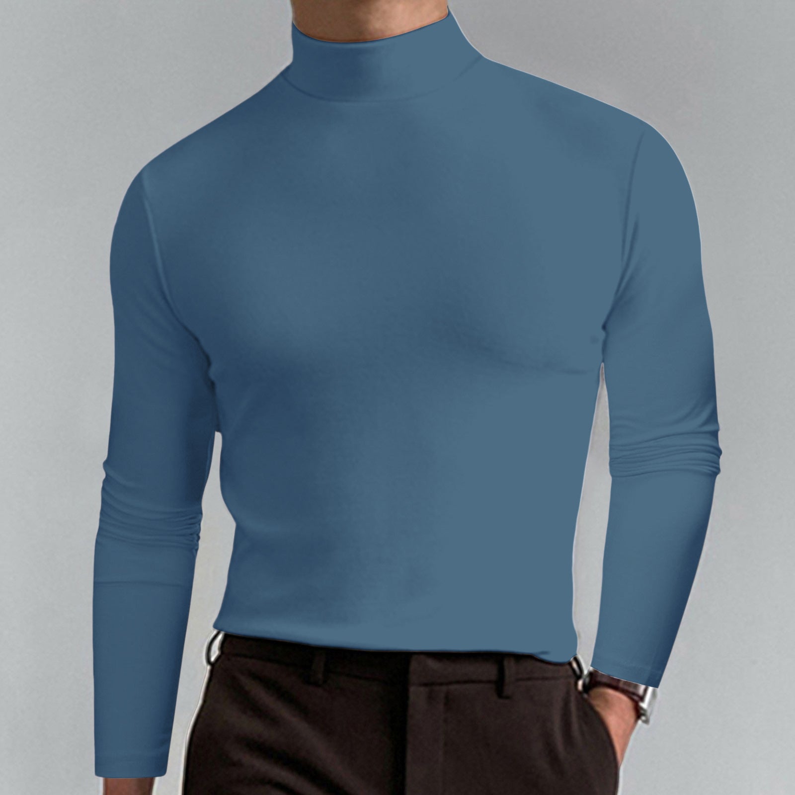 Herren Hochwertiger Rollkragenpullover ShopNory