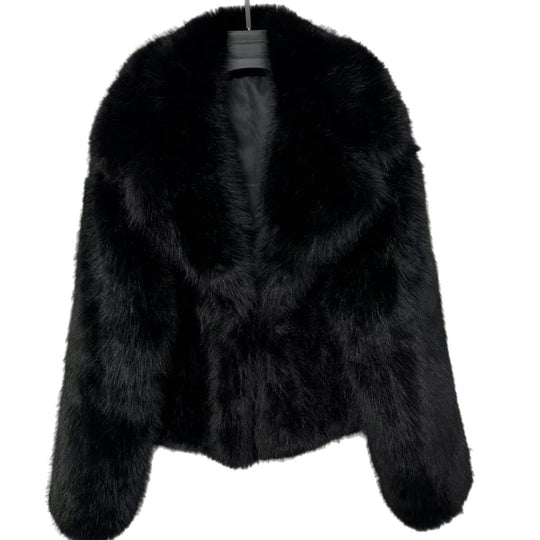 Damen Kurzblouson aus veganem Hochflor‑Kunstpelz mit extraweichem Volumen und offener Front Shop Nory