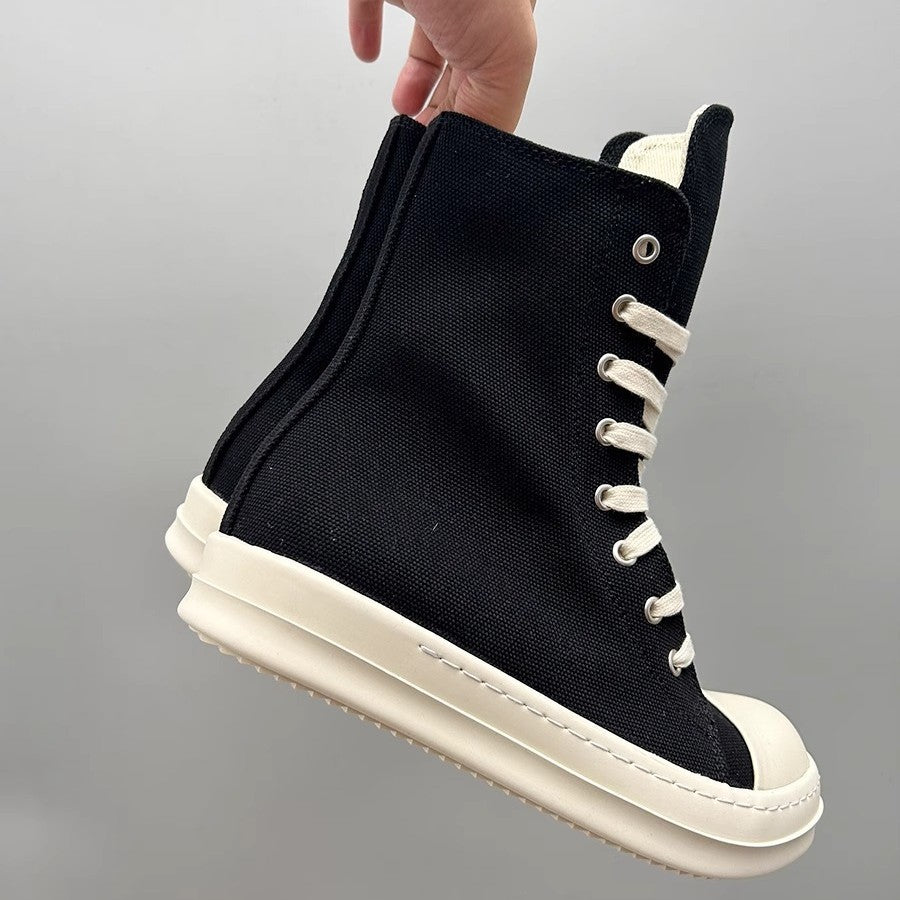 Damen Plateau-Boots mit überhöhter Gummiplattform, hohem Schaft und verstärkter Zehenkappe Shop Nory