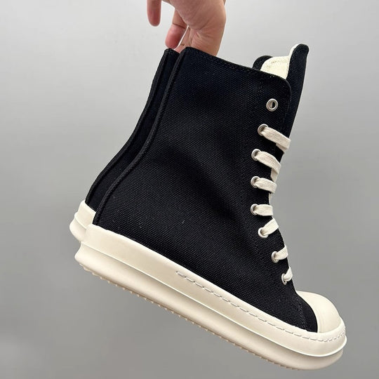 Damen Plateau-Boots mit überhöhter Gummiplattform, hohem Schaft und verstärkter Zehenkappe Shop Nory