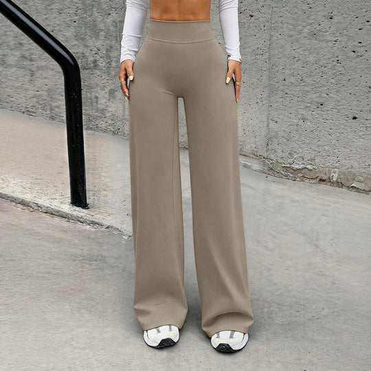 Damen nan hochgeschnittene formende Loungehose mit weitem Schlag und nahtlosem Komfortbund Shop Nory