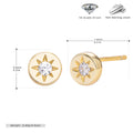 Damen Ohrstecker mit strahlendem Sonnenmotiv aus hochwertigem 925 Sterling Silber Shop Nory
